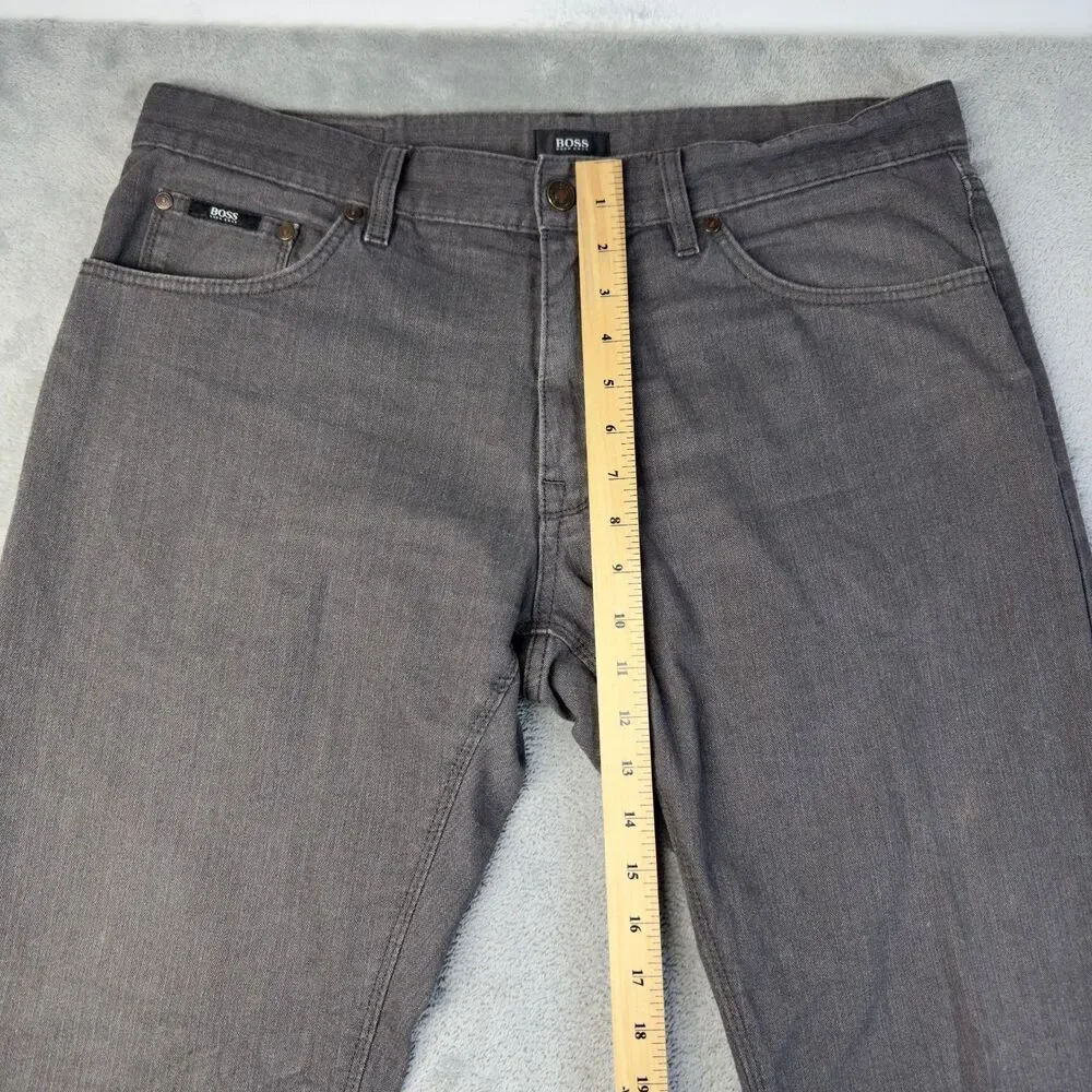 Hugo Boss Jeans Mens 36x34 Gray Vintage Wash Casual Everyday Straight Pants